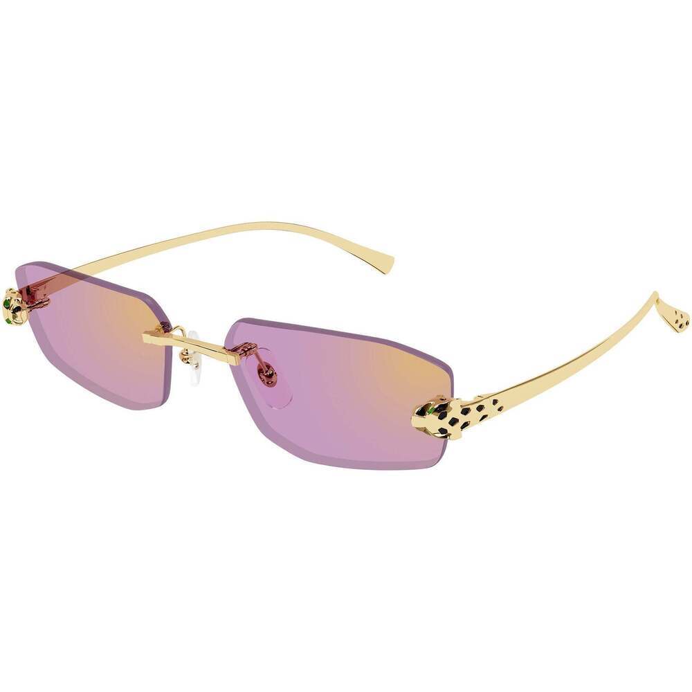 Cartier CT0474S Sunglasses Gold Metal Rimless